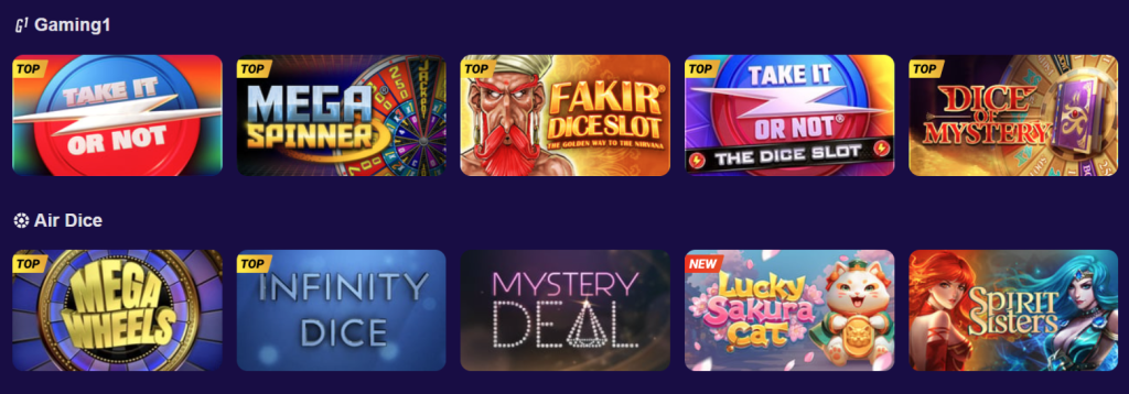Casino1.be spellen